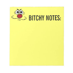 Annoyed Face Grumpey Notepad