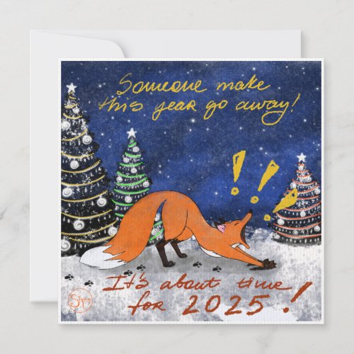 Annoyed Fox Xmas Card