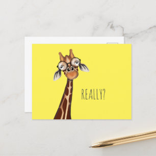 Annoyed Giraffe - Funny Fridge Postcard