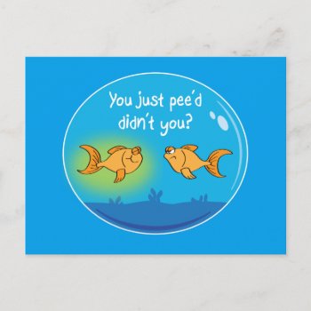 Annoyed Goldfish Postcard by Iantos_Place at Zazzle
