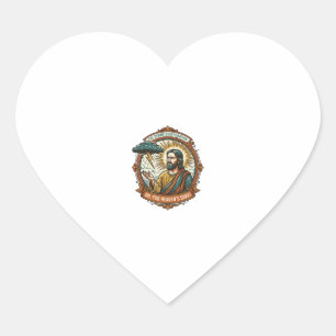 Annoyed Jesus Dark Rain Cloud Lightning Weather Hu Heart Sticker