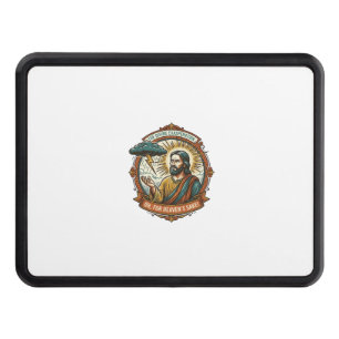 Annoyed Jesus Dark Rain Cloud Lightning Weather Hu Hitch Cover