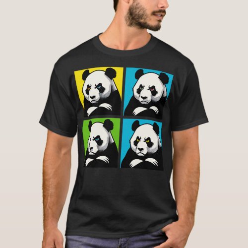 Annoyed Panda Funny Panda Art T_Shirt