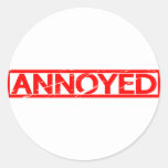 Annoyed Stamp Classic Round Sticker