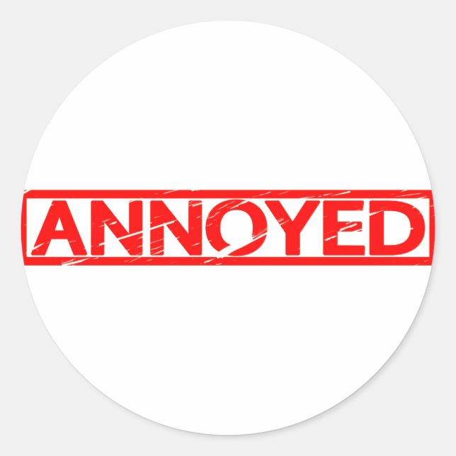 Annoyed Stamp Classic Round Sticker (Front)