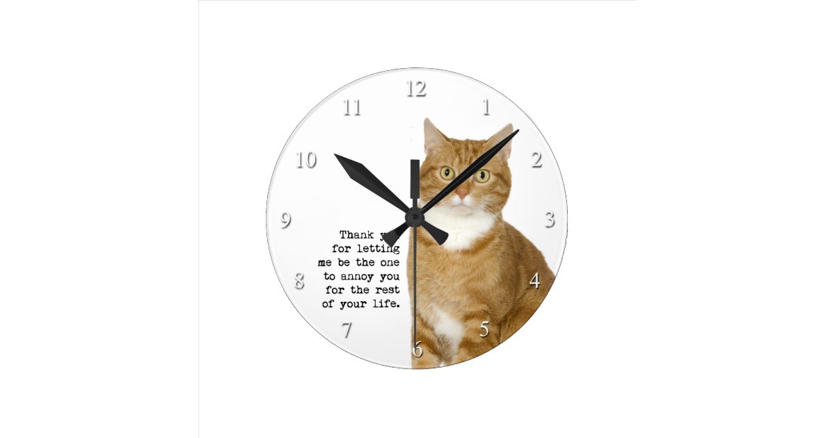 Annoying Cat Clock | Zazzle.com