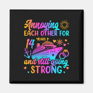 Annoying Each Other For 14 Years Wedding Anniversa Magnet