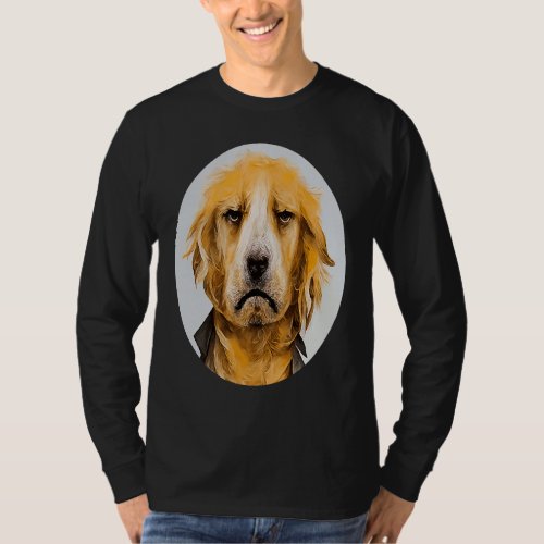 Annoying Golden Retriever Dog with Bad Mood Dogs T_Shirt