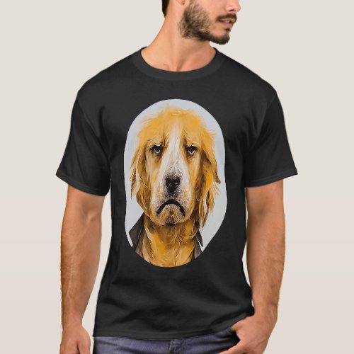 Annoying Golden Retriever Dog with Bad Mood Dogs T_Shirt