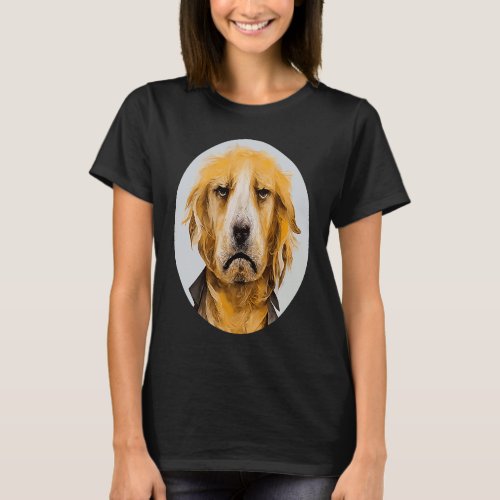 Annoying Golden Retriever Dog with Bad Mood Dogs T_Shirt