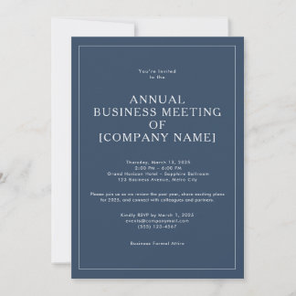 Annual Business Meeting Invitation Corporate Event