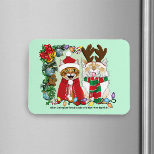 Annual Cat Christmas Photo Magnet