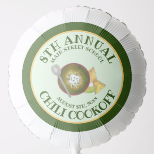 Annual Chili Cookoff Cook Off Bowl of Green Chili Balloon