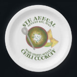 Annual Chili Cookoff Cook Off Bowl of Green Chili Paper Plates<br><div class="desc">Design features an original marker illustration of a bowl of green chili. Simply personalize with your event information for one-of-a-kind chili cookoff swag! This green chili bowl design is also available on other products. Don't see what you're looking for? Need help with customization? Contact this designer to have something created...</div>