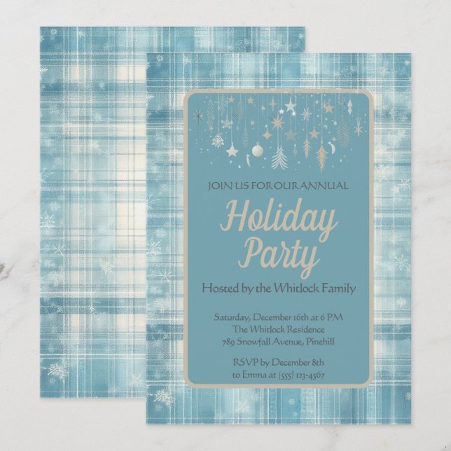 Annual Christmas Party Invitation (Front/Back)