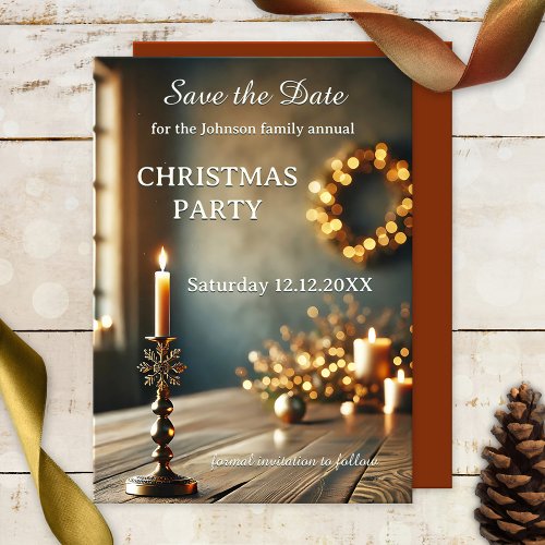 Annual Christmas Party Save the Date Card