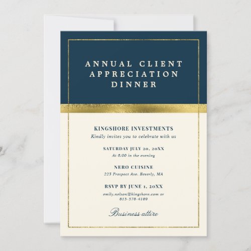 Annual Client Appreciation Dinner Party Invitation