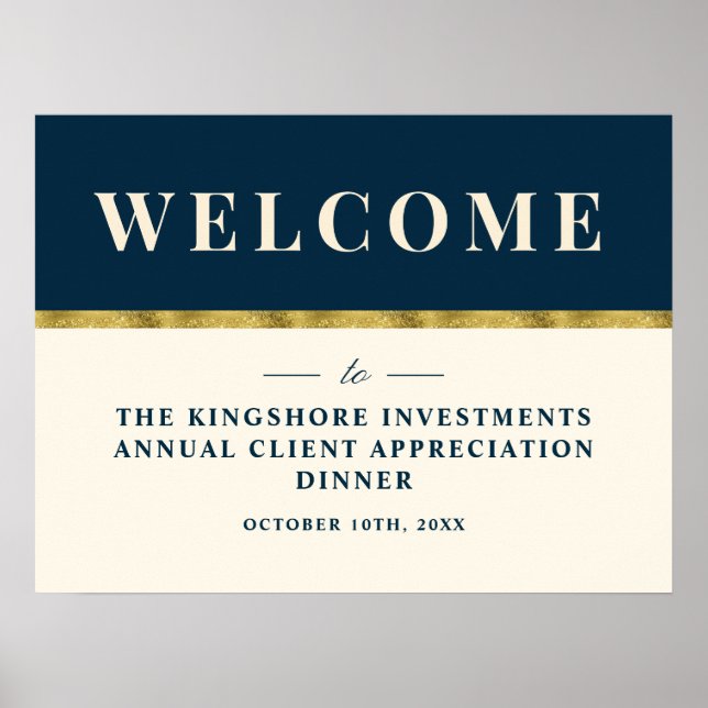 Annual Client Appreciation Dinner Welcome Sign (Front)