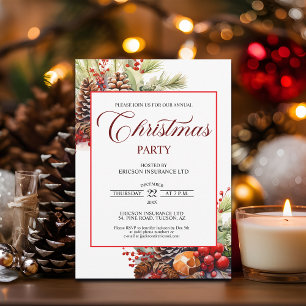 Annual Corporate Employees Christmas Party  Invitation
