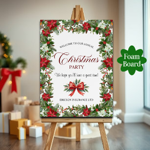 Annual Corporate Employees Christmas Party Welcome Foam Board