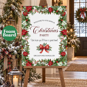 Annual Corporate Employees Christmas Party Welcome Foam Board