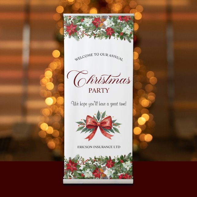Annual Corporate Employees Christmas Party Welcome Retractable Banner (Creator Uploaded)