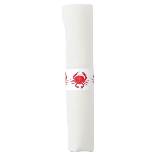 Annual Crab Feast Red Maryland Hard Shell Seafood Napkin Bands