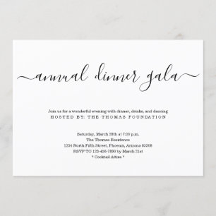 Annual Dinner Gala Invitation
