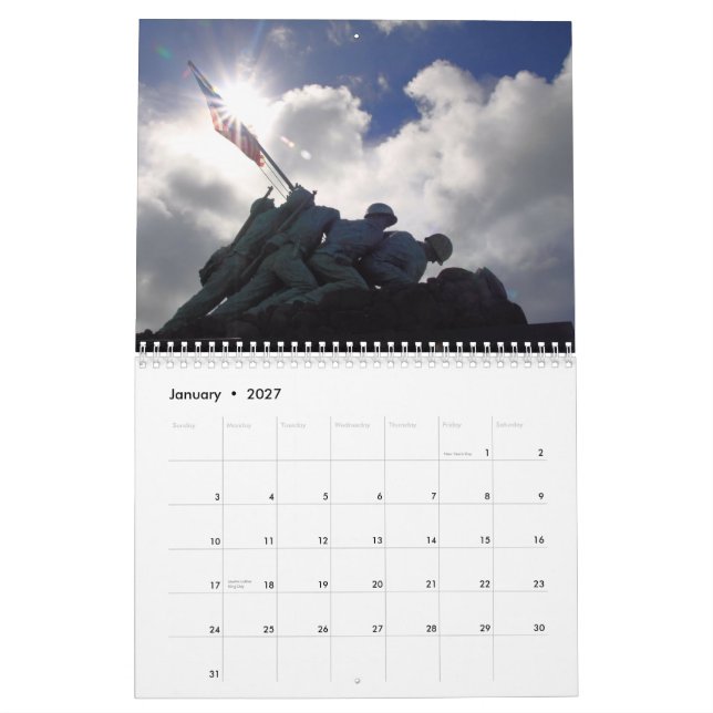 Annual DJ PhotoUSA Calendar (Jan 2027)