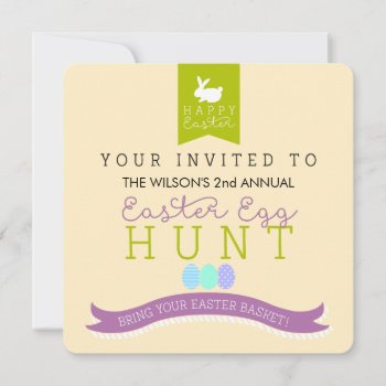 Annual Easter Egg Hunt Invitation by FoxAndNod at Zazzle