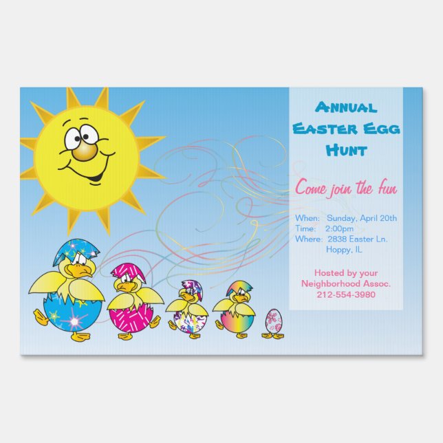 Annual Easter Egg Hunt Sign (Front)