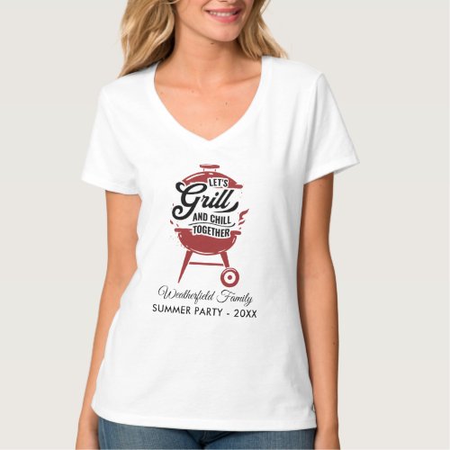 Annual Family BBQ Summer Grill Party Custom T_Shirt