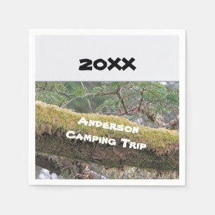 Annual Family Camping Trip Rustic Outdoor Vacation Napkins
