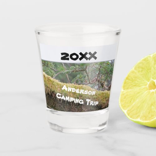 Annual Family Camping Trip Rustic Outdoor Vacation Shot Glass