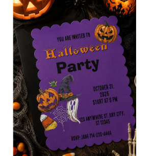 Annual Family Pumpkin Carving Party Halloween  Invitation
