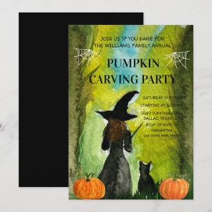 Annual Family Pumpkin Carving Party Halloween  Invitation