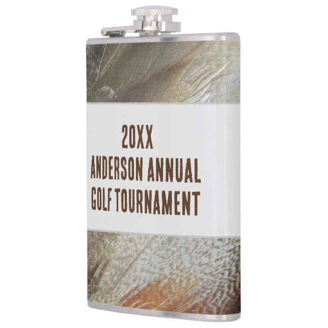 Annual Family Reunion Feather Golf Tournament Flask (Left)