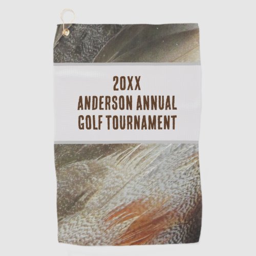Annual Family Reunion Feather Golf Tournament Golf Towel