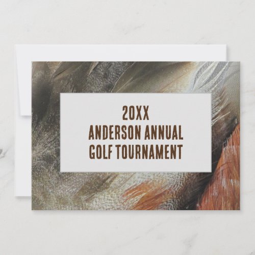 Annual Family Reunion Feather Golf Tournament Invitation