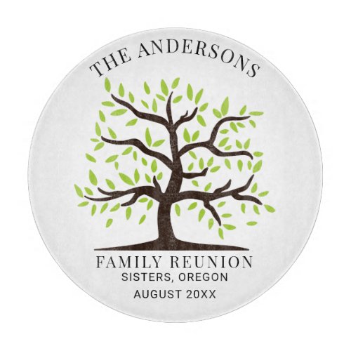 Annual Family Reunion Genealogy Tree Keepsake Cutting Board