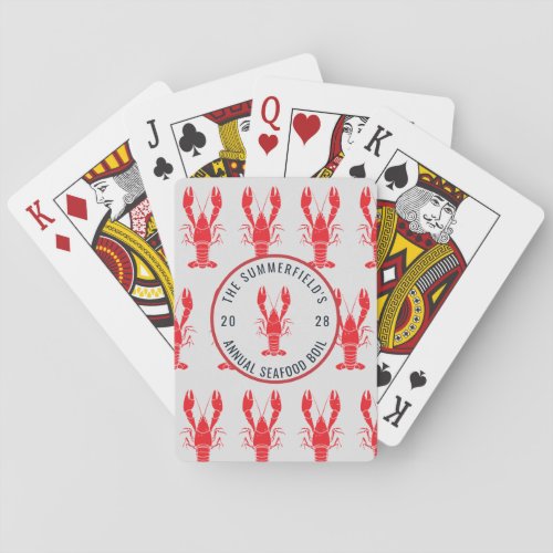 Annual Family Summer Crab Boil Custom Games Poker Cards