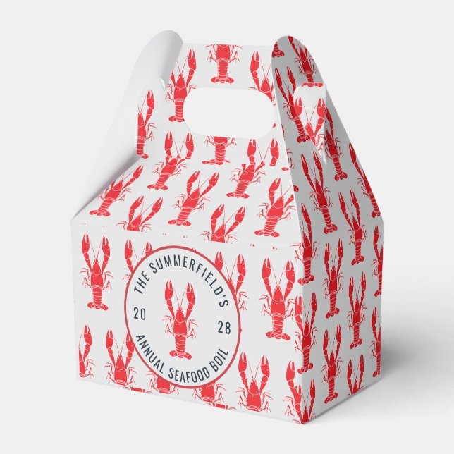 Annual Family Summer Lobster Boil Custom Favor Boxes (Front Side)