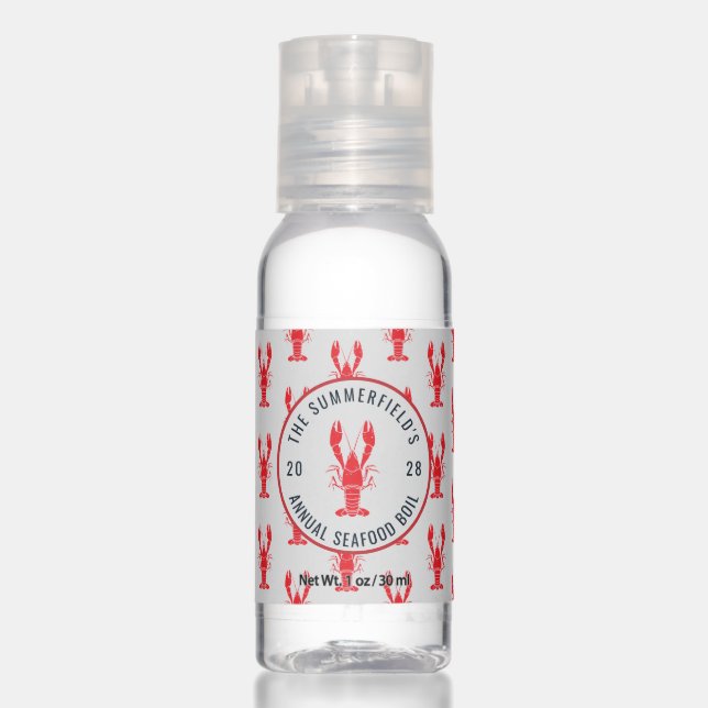 Annual Family Summer Lobster Boil Custom Hand Sanitizer (Front)