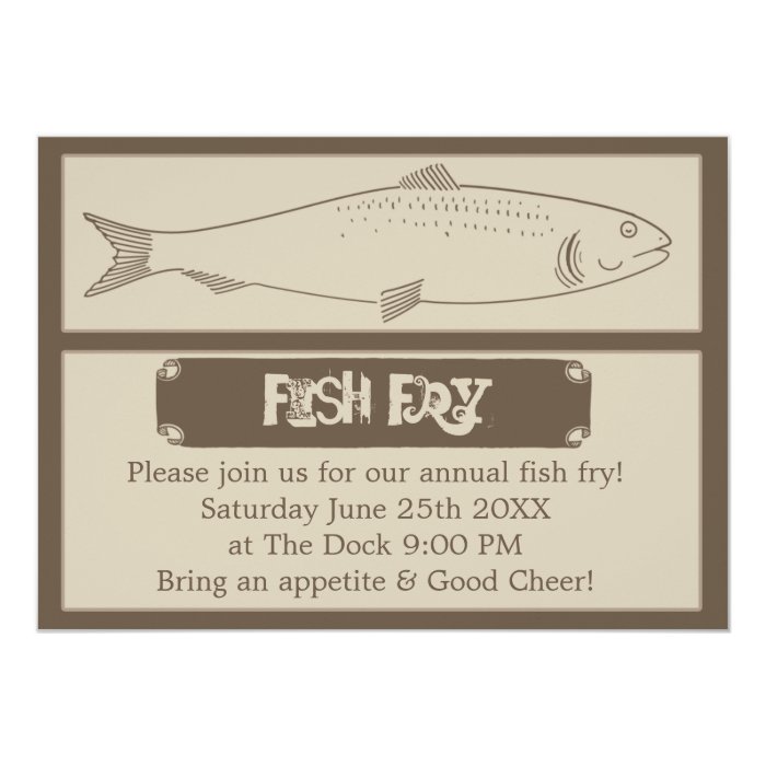 Annual Fish Fry Invitation | Zazzle