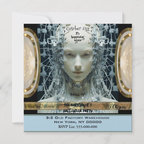 Annual Futuristic Halloween Costume Party Invitation