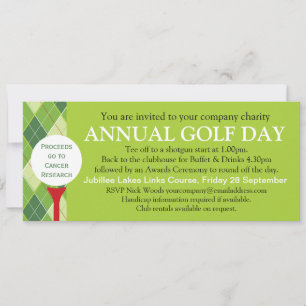 Annual Golf day corporate group event invitation