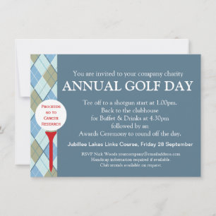 Annual Golf day corporate group event invitation