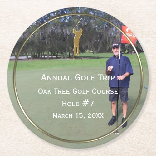 Annual Golf Trip Photo Keepsake Coasters