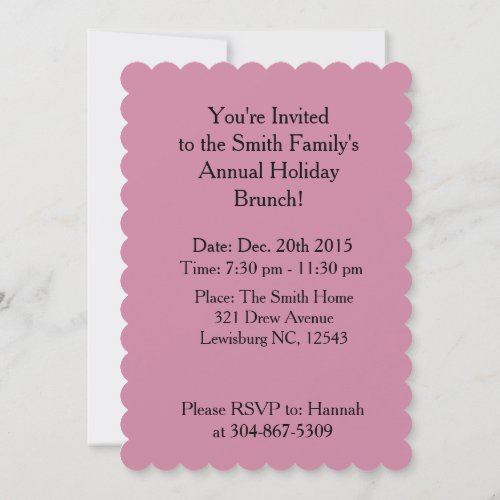 Annual Holiday Brunch Invite