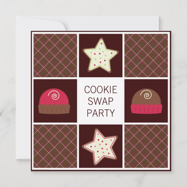 Annual Holiday Cookie Swap Party Invitations (Front)